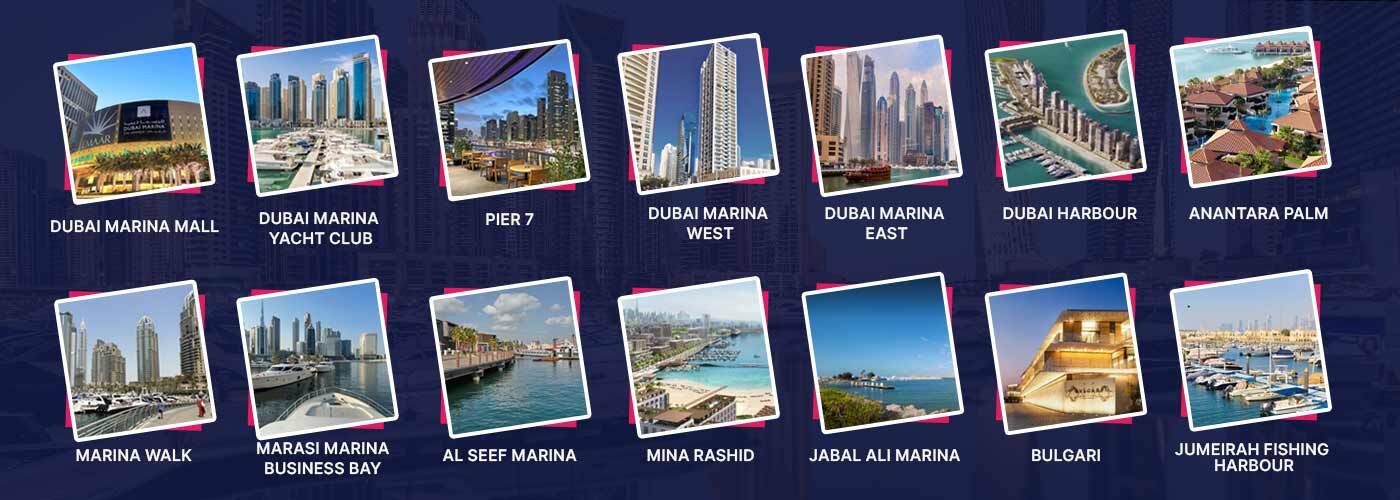 Top yacht rental locations dubai