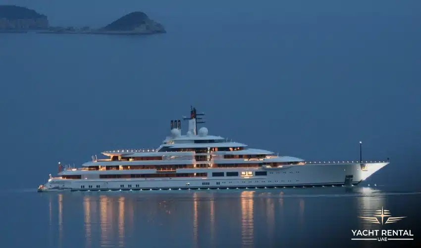 Scheherazade yacht at night